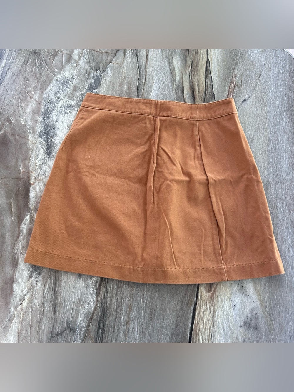 Forever 21 Rust Button-Front Mini Skirt - Picture 2 of 4